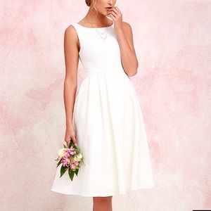 Lulu’s Ivory Midi Dress